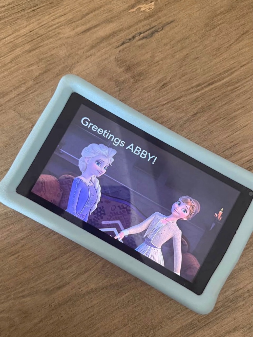 Child-Friendly Tablet with Light Blue Protective Case